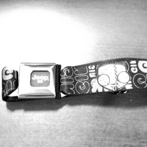 Invader Zim Gir seatbelt buckle belt. (Jeep)